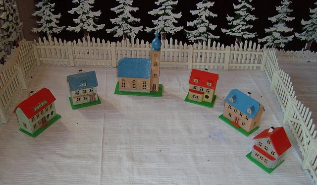 altes  Miniatur Dorf  Pflugbeil    Seiffen 1950 Erzgebirge