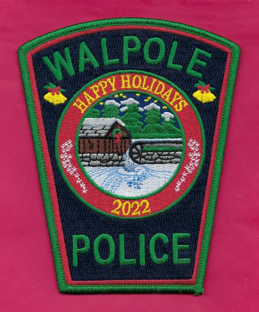 WALPOLE POLICE DEPARTMENT Christmas 2022 Patch Massachusetts Happy