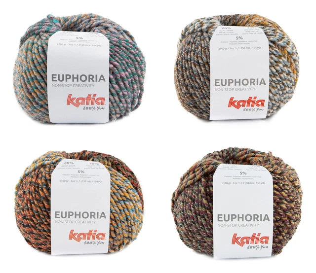 100g Fantasiegarn Wolle Mouliné-Effekt Katia EUPHORIA