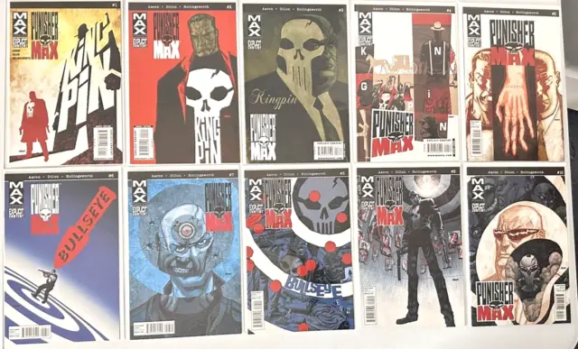 Punisher Max 1-22 COMPLETE RUN + ONE-SHOTS Marvel 2010 Lot of 32 HIGH GRADE NM-M