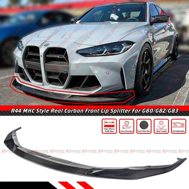 For 2021-2024 BMW G80 M3 G82 G83 M4 Carbon Fiber MHC Style Front Bumper Splitter