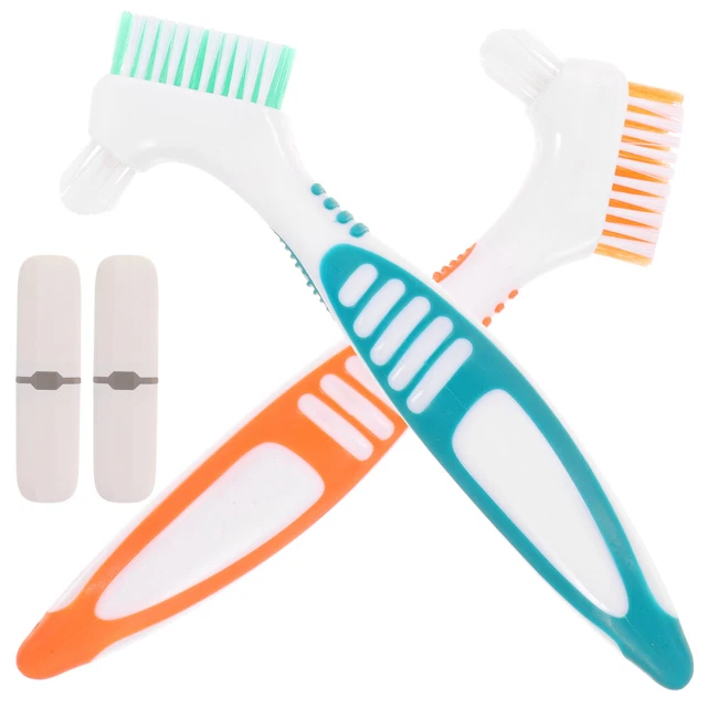 2 set set di spazzolini da denti set di spazzolini da pulizia viaggio spazzolino da denti protesi delicate