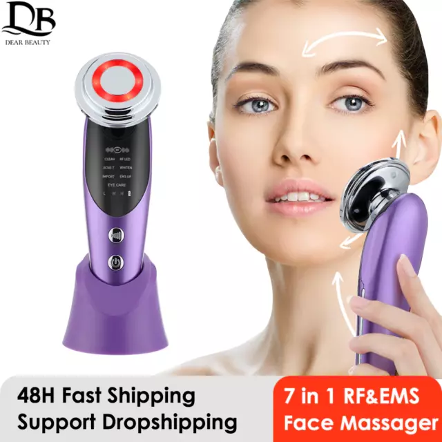 7 in 1 Face Lift Devices EMS RF Microcurrent Skin Rejuvenation Facial Massager L