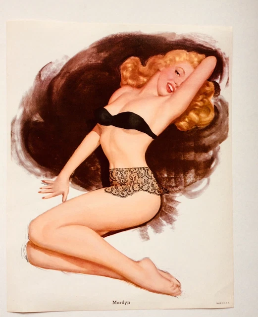 VINTAGE MARILYN MONROE Ca 1955 Original Calendar Print 8x10 Inches 24 