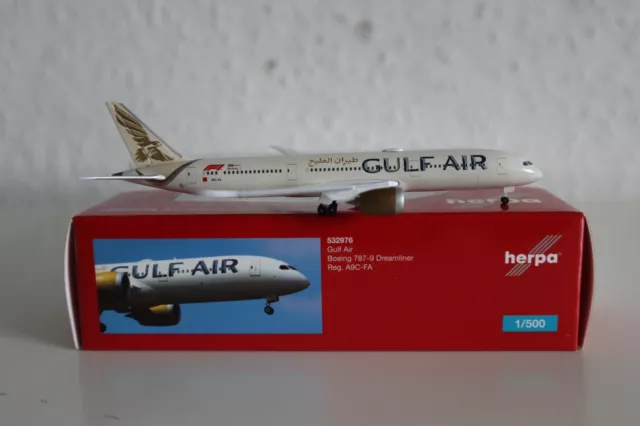 Herpa Wings Gulf Air Boeing 787-9 A9C-FA 532976 1:500
