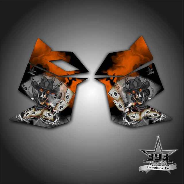 Ski Doo Rev Xp Snowmobile Sled Graphics Decal Sticker Side Panel Outlaw Orange