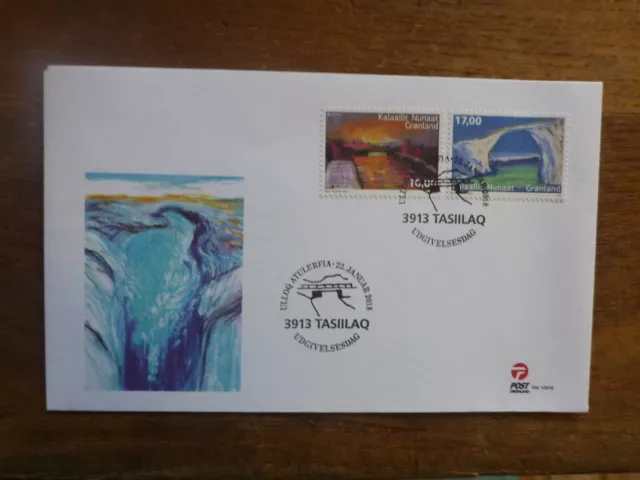 Greenland 2018 Europa- Bridges Set 2 Stamps Fdc First Day Cover