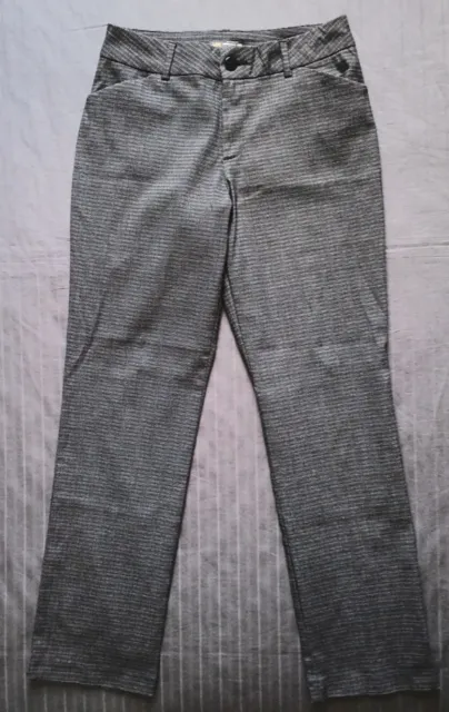 LEE RELAXED FIT Straight Leg Dress Pants Womens Size 8 31x31 Gray Plaid ...
