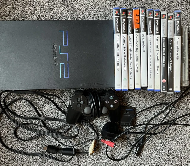 PLAYSTATION 2 CONSOLE bundle Tested 20x Games Ps2 Retro Fat PlayStation