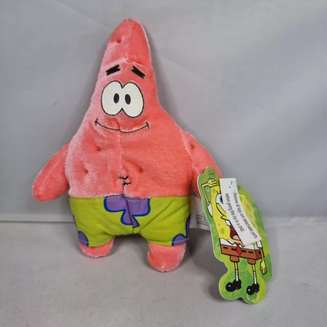 BNWT 2003 Nanco Spongebob Squarepants - Patrick Star - Shiny Soft Plush Toy 7"