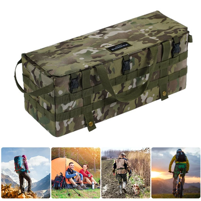 Bolsa de almacenamiento - Bolsillo colgante impermeable Molle para el lado de escritorio (camuflaje MC)