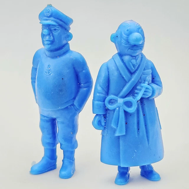 Lot De 5 Figurines Tintin Publicitaires Esso - Édition 1973 - Plastique Vintage
