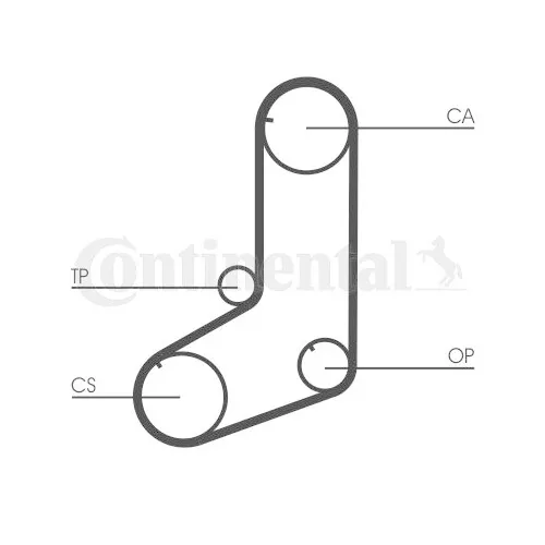 Cinghia Dentata Continental Ctam CT825 per Mitsubishi Volvo 3