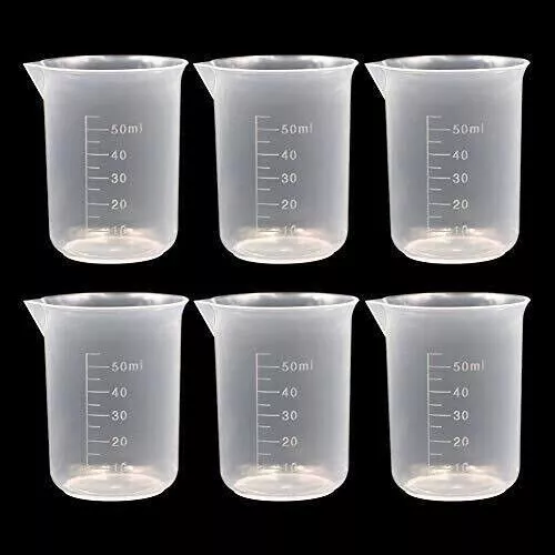 Have one to sell? Sell it yourself 6 Pack 50ml Lab Plastic Graduated Beaker Tra