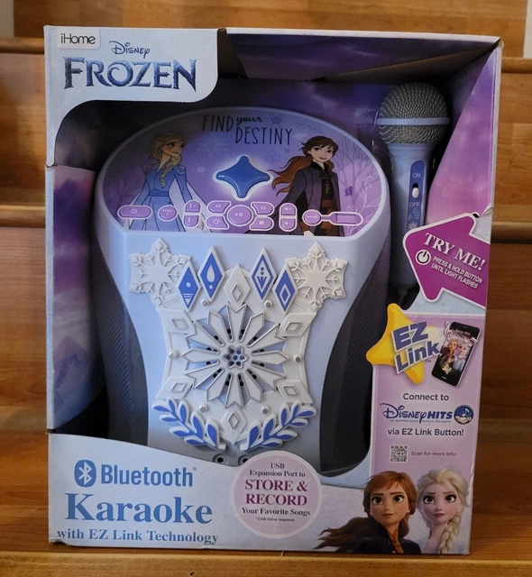 Disney Frozen iHome EZ Link  Bluetooth Karaoke Machine W/ Light Up Features NEW