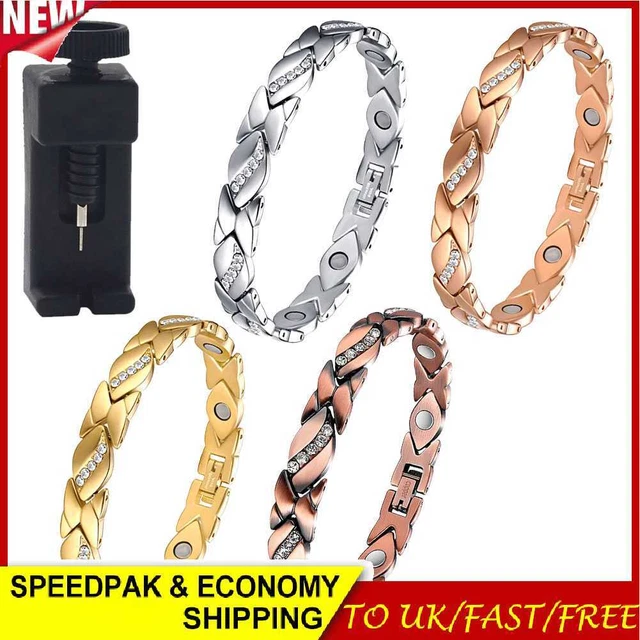 Brazalete brazalete brazalete magnético terapia alivio del dolor para mujeres joyería