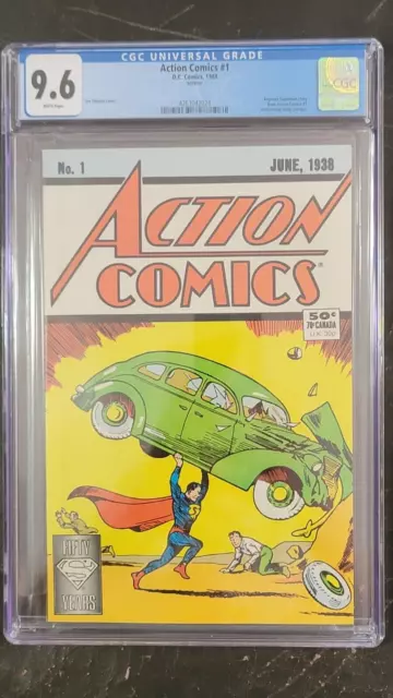 Action Comics (Reprint) #1 1988 CGC 9.6  White pages 1st appearance Superman