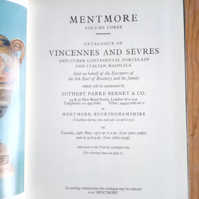 Mentomore Vol III - Porcelain - Sotheby's Catalogue HB DJ 2