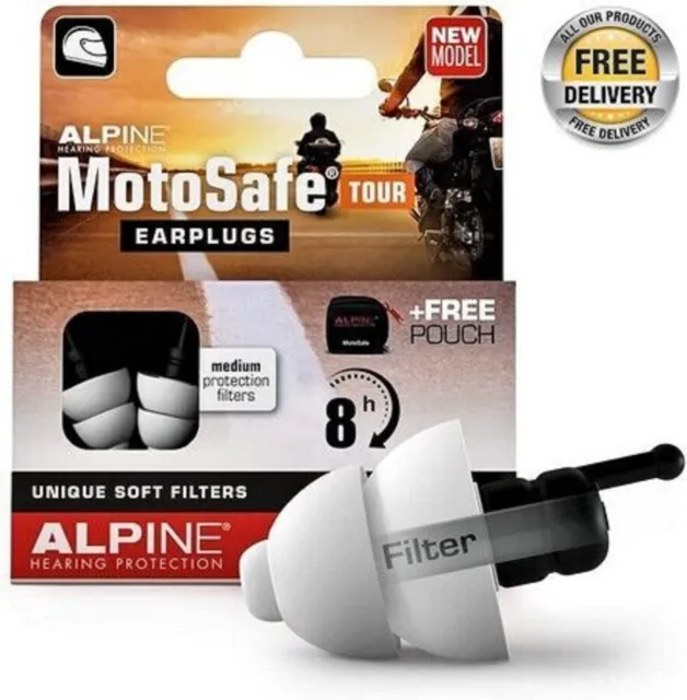 Tappi auricolari Alpine MotoSafe Tour - Prevengono danni all'udito durante il motociclismo UK#1