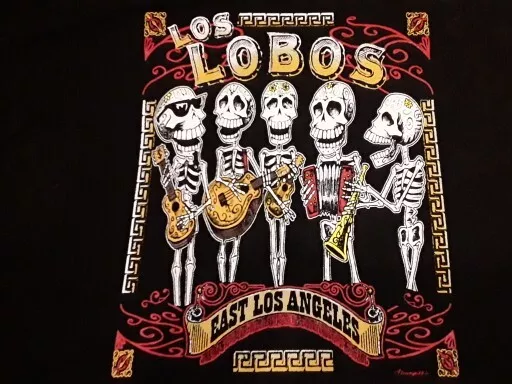 1999 LOS LOBOS "Peace Ese" East Los Angeles Concert Tour (LG) T-Shirt Real