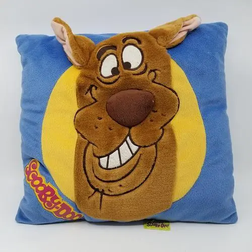 Cartoon Network Scooby Doo Plush Pillow 3D Bed Pillow Blue 14" Vintage 2001