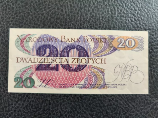 Polish Bank Note 20 Zlotych 1982 Poland VF