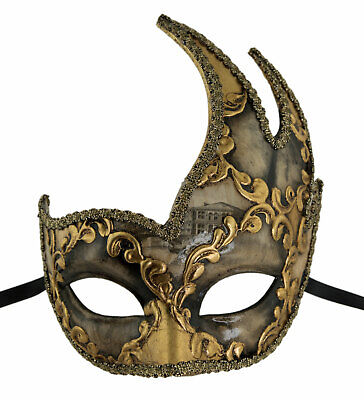 Mask from Venice Swan Colombine Golden Bridge Of Sighs Collection 537 V35