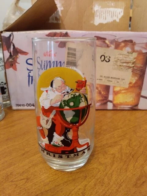 Coke Cola Christmas Glass