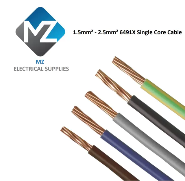 1.5mm 2.5mm 6491X - Single Core Cable Stranded Plain Annealed Copper