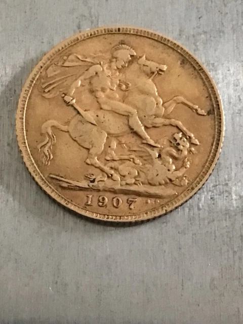 An Edward Vll 22-ct gold sovereign 1907