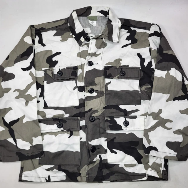 New Tru-Spec Kids Winter Camo Jacket Button Up Size 14 Large