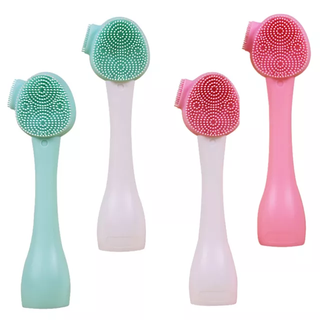 4 piezas cepillo de limpieza manual lavavajillas facial goma profundidad de poros