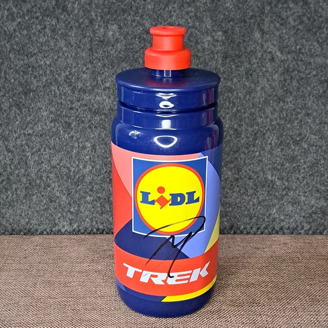 40 BIDON WATER Bottle Trinkflasche Team Lidl Trek signed signiert Mads