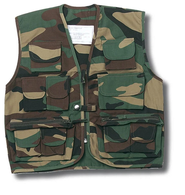 KIDS ARMY VEST Children Cadet Military Top Gun Multi Pocket Waistcoat