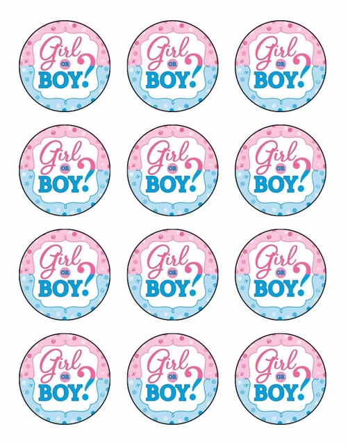 BABY SHOWER GENDER REVEAL Cake Toppers Edible Icing Image Designer