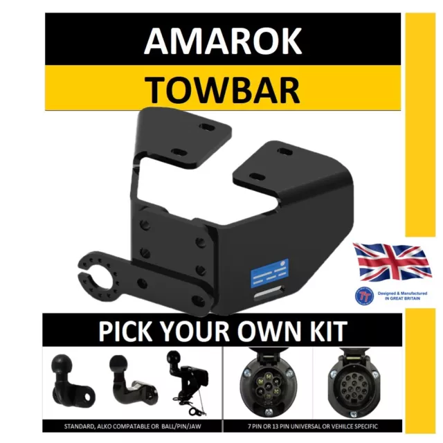 Towbar to fit VW Volkswagen Amarok 2011 to 2023 TVW7 UK MADE Towball Electrics