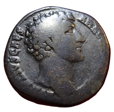 178 revers TR POT XXI IMP IIII COS III SC MARC AURÈLE AE SESTERCE ROMAINE 
