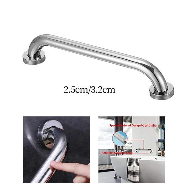 Barre d'appui de salle de bain Poignée de douche Support de main courante Acier