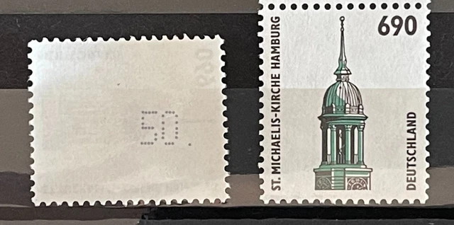 BUND BRD SWK 690 MiNr. 1860Y MISCHPAPIER wenige Melierfasern 5er STREIFEN EZM RM