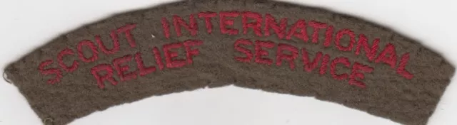 Boy Scout Badge - Scout International Relief Service - EXT ++++ - Dull Red