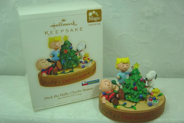 Hallmark Magic Ornament Deck The Halls, Charlie Brown--2006
