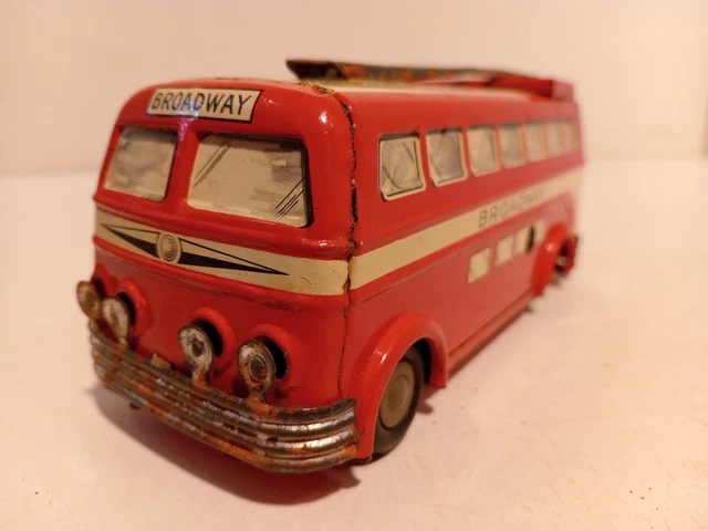 Joustra, Trolley Bus Gare-Mairie Mécanique, En Tôle Peinte Verte Et Creme 53889697