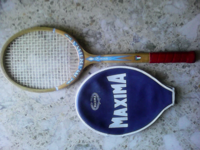 RACCHETTA da Tennis MAXIMA TORNEO DE LUXE originale Vintage Anni 70 Duralift
