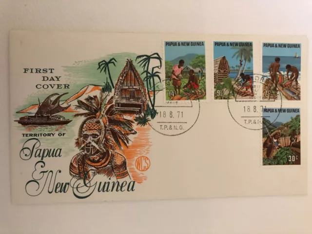 Png Stamps Fdc 1971 Primary Industries Wesley