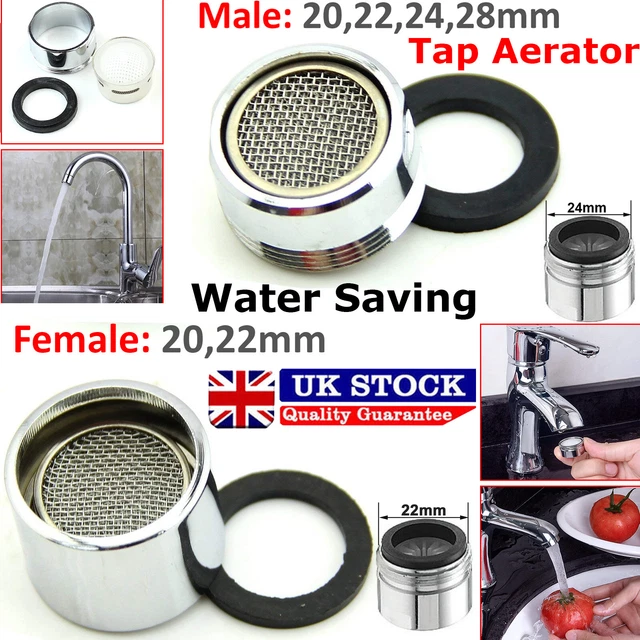 Wasserhahnbelüfter Wassersparhahn Buchse Stecker Düse Auslauf Enddiffusor Filter Uk