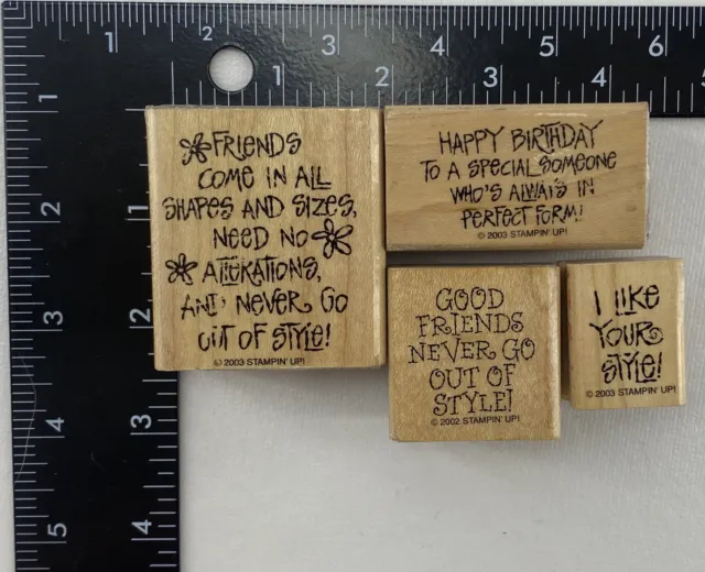 Seamstress Rubber Stamps by Stampin Up!  Partial Set Friends Style Form Birthday