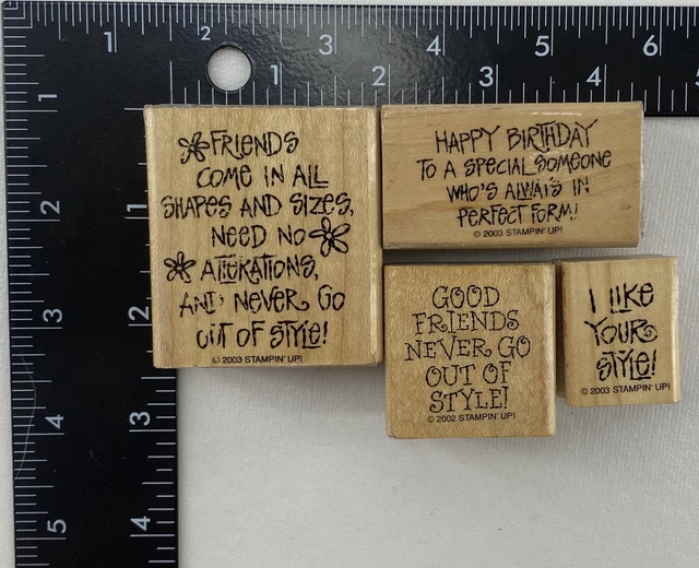 Seamstress Rubber Stamps by Stampin Up! Partial Set Friends Style Form Birthday Seamstress Rubber Stamps by Stampin Up! Partial Set Friends Style Form Birthday