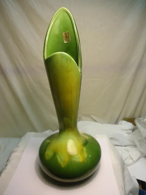 Mid Century Royal Haeger R1752 Green Ewer MCM Vase
