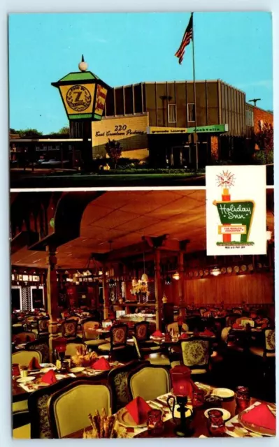 KALAMAZOO, MI Michigan ~ Roadside Motel HOLIDAY INN Crosstown  c1960s  Postcard