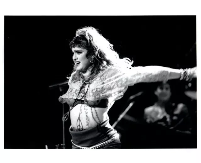 Madonna Vintage Material Girl Concert Busty Bare Midriff Original 8x10 Photo